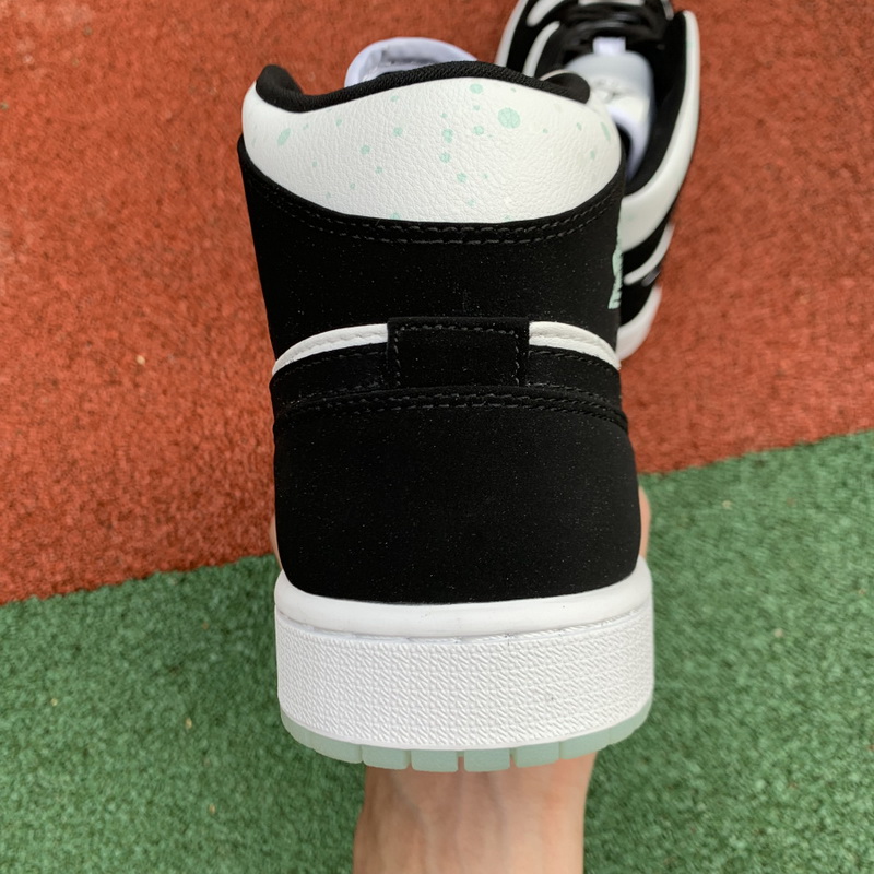Jordan 1 Mid White Black Teal Tint