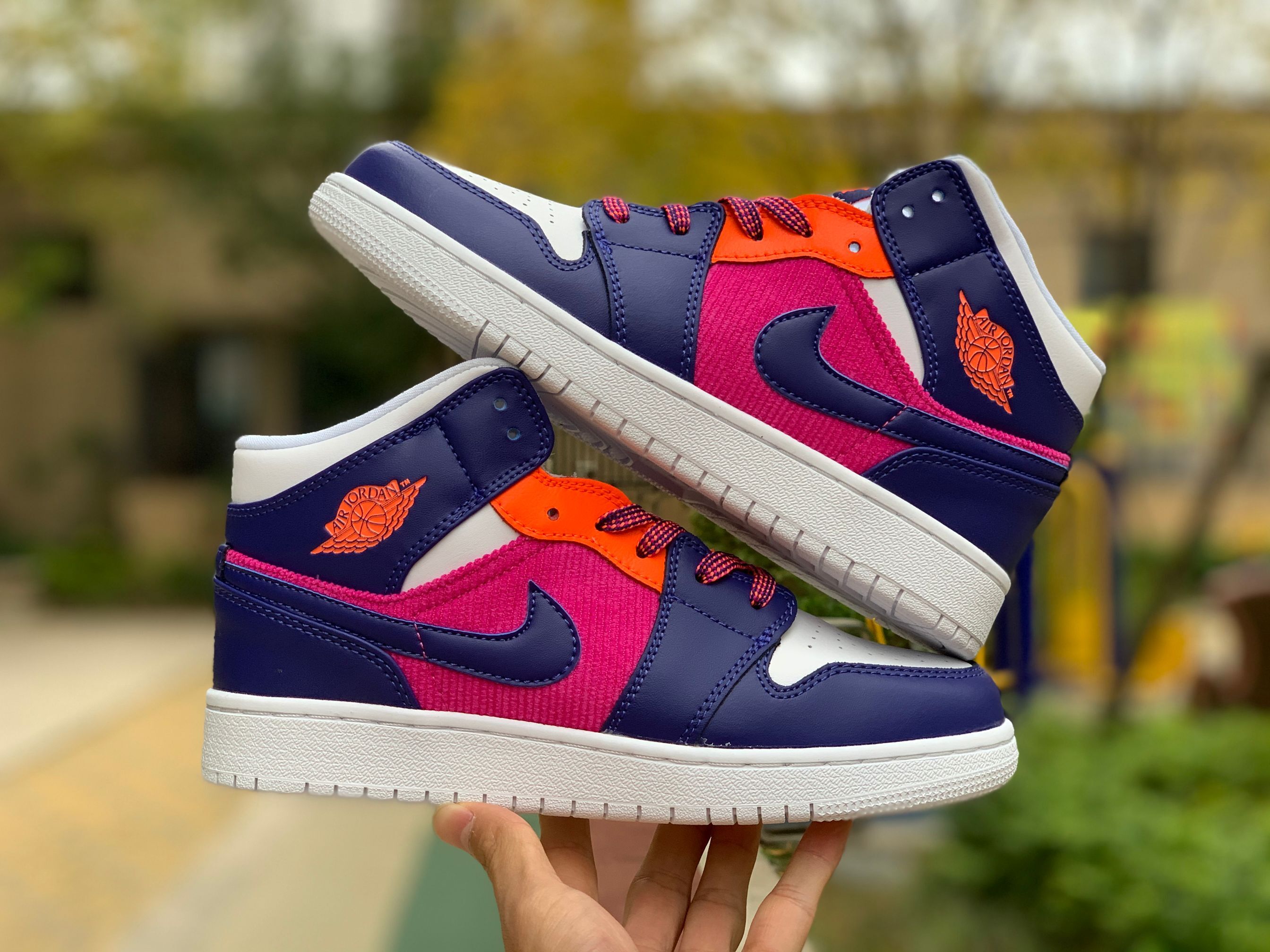 Jordan 1 Mid Fire Pink Barely Grape