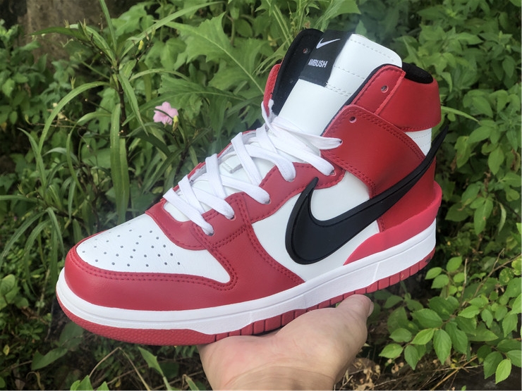 Ambush x Nike Dunk High ''White Red''