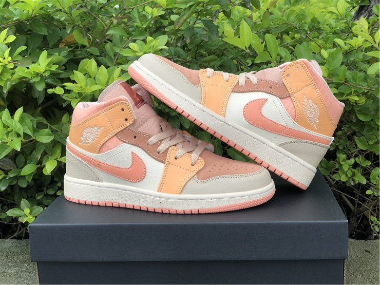 Air Jordan 1 Mid Pink Orange