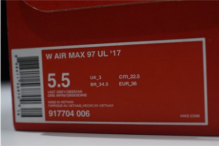 NIKE Women's Air Max 97 Ultra '17 Grey/obsidian