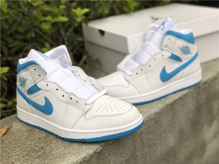 Air Jordan 1 Mid White Blue