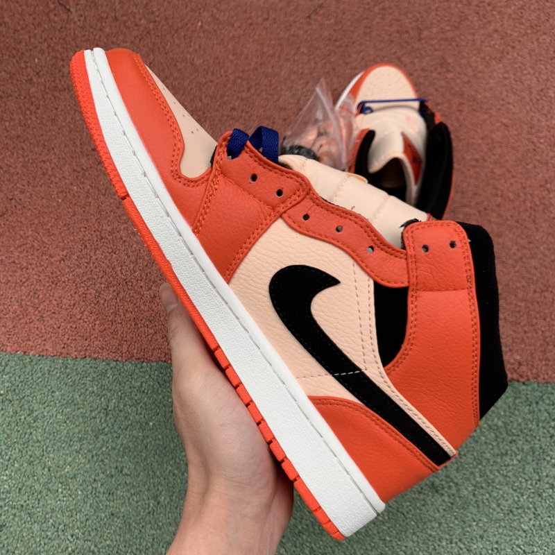 Jordan 1 Mid Team Orange Black