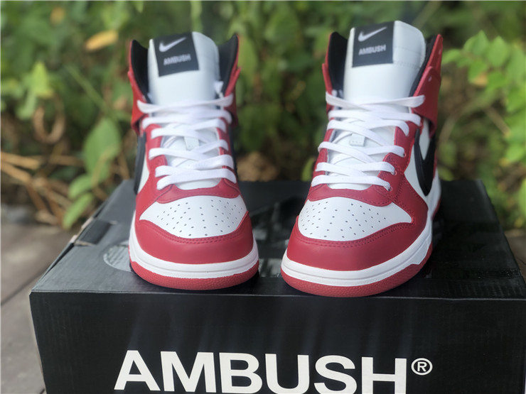 Ambush x Nike Dunk High ''White Red''
