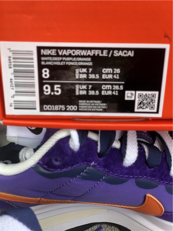 Sacai x Nike VaporWaffle ''Purple Orange''