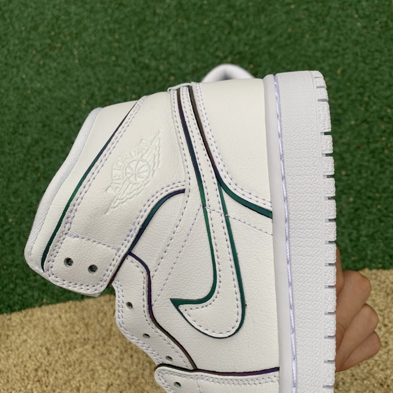 Jordan 1 Mid Iridescent Reflective White