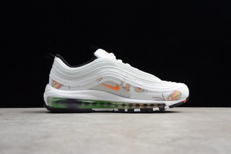 Nike womens Air Max 97 whiteorange flower