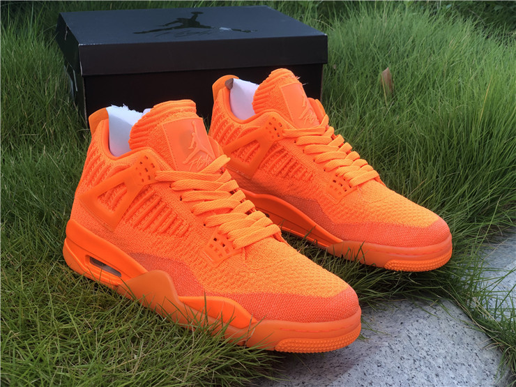 Air Jordan 4 Flyknit Orange Weave