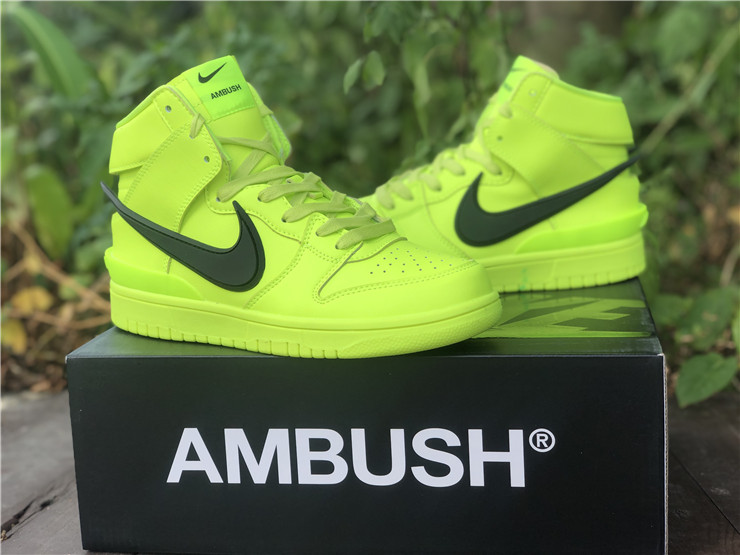 Ambush x Nike Dunk High ''Fluorescent Green''