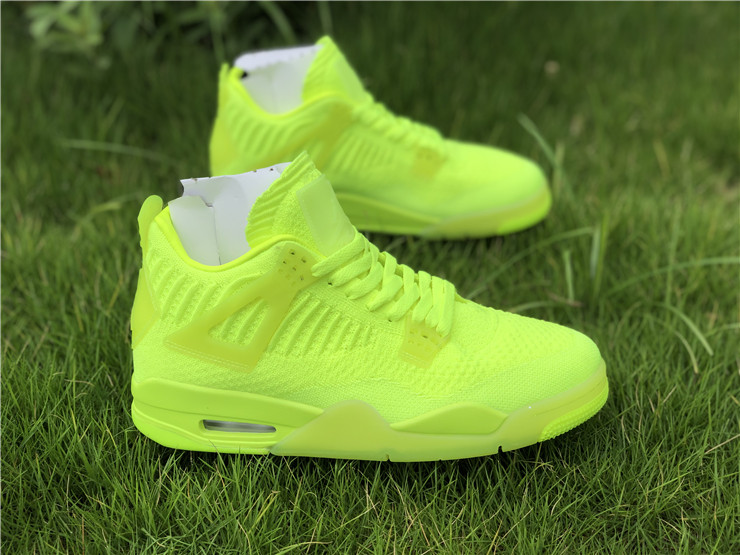 Air Jordan 4 Flyknit Fluorescent Green