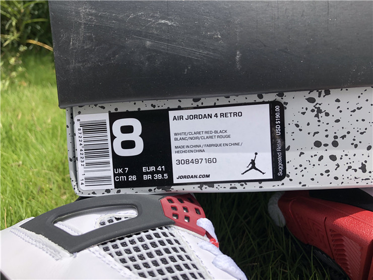 Air Jordan 4 White and Blue Tangerine