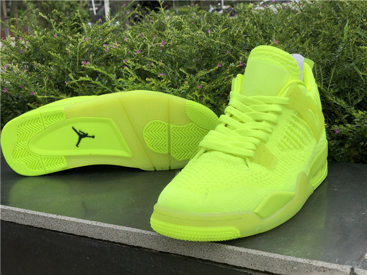 Air Jordan 4 Flyknit Fluorescent Green
