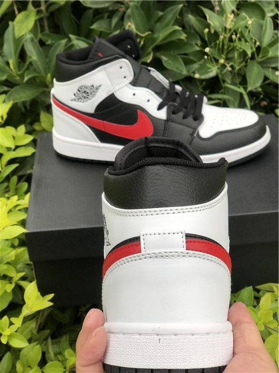 Air Jordan 1 Mid Red White Black
