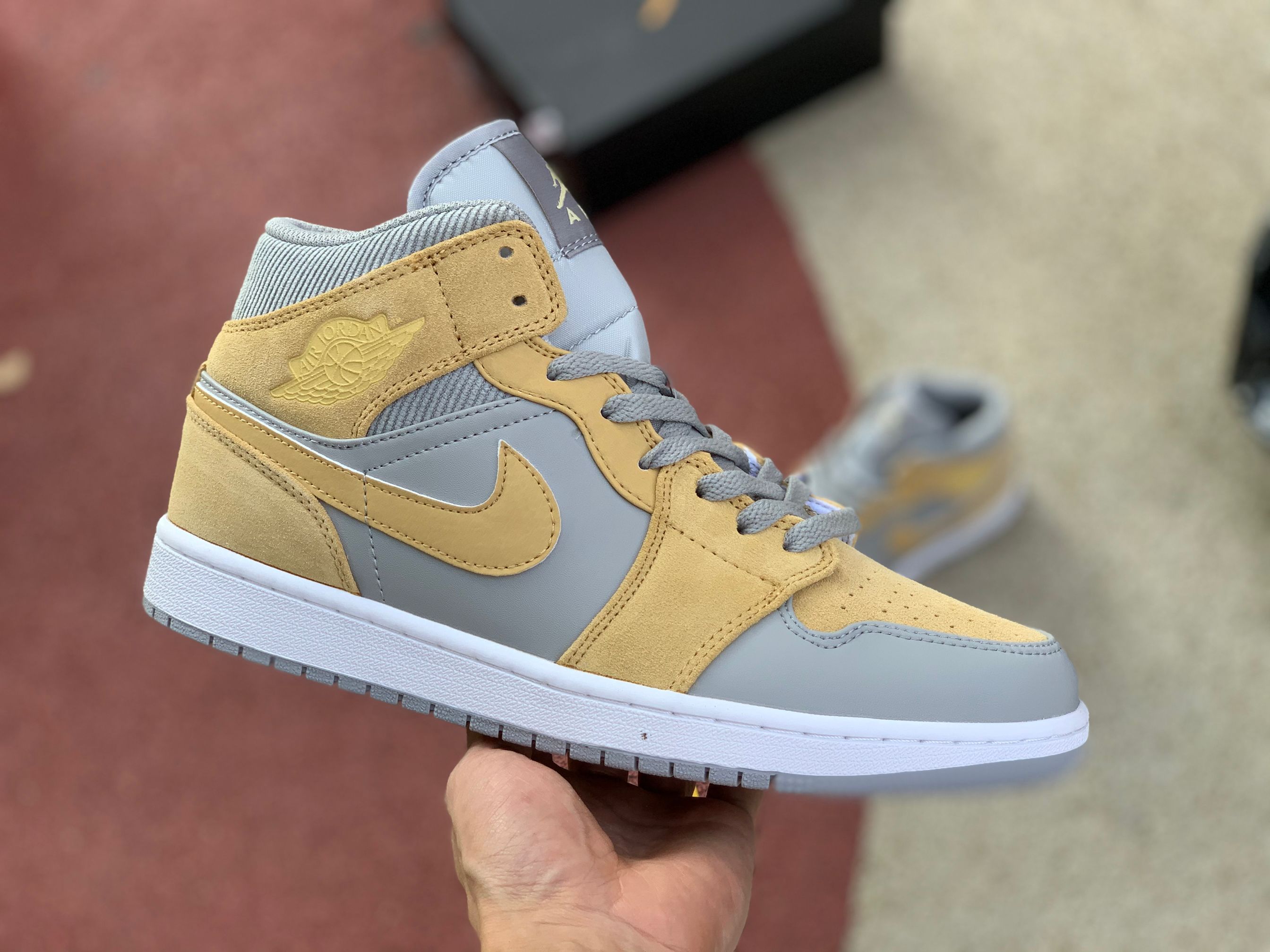 Jordan 1 Mid Mixed Textures Yellow