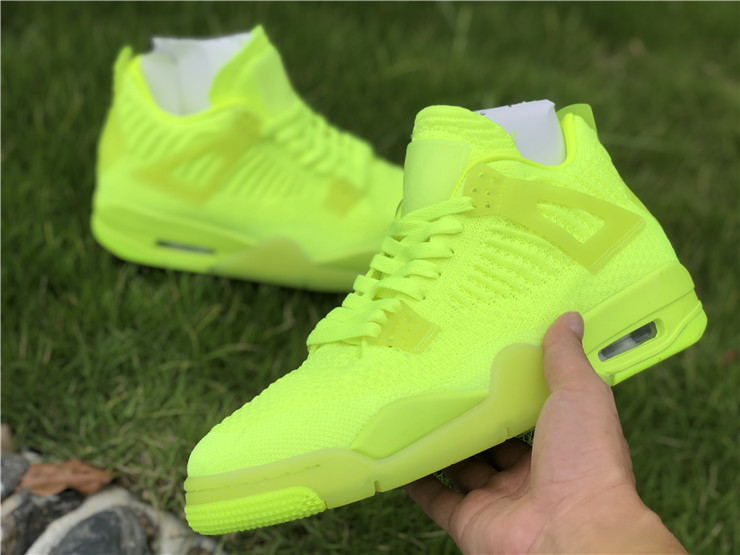Air Jordan 4 Flyknit Fluorescent Green