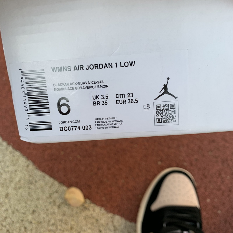 Air Jordan 1 Low Black Guava Ice