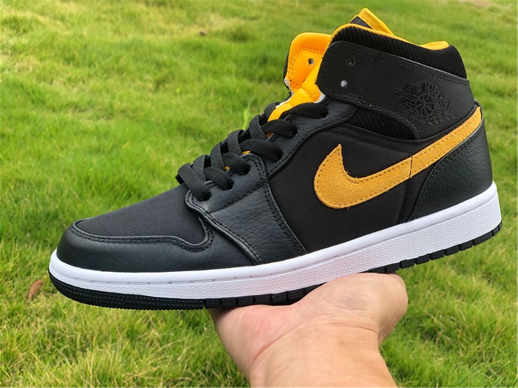 Air Jordan 1 Mid Black Yellow