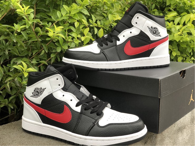 Air Jordan 1 Mid Red White Black
