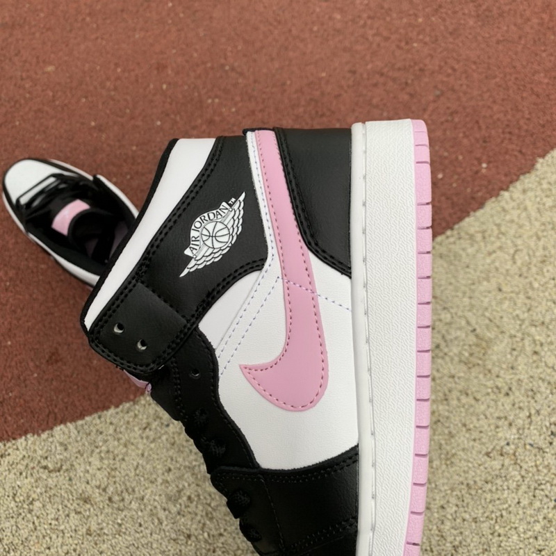 Jordan 1 Mid White Black Light Arctic Pink