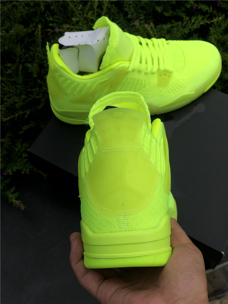 Air Jordan 4 Flyknit Fluorescent Green