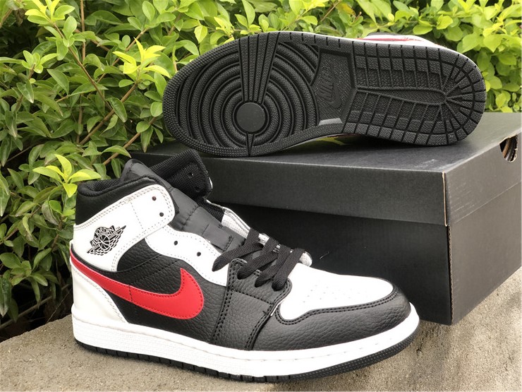 Air Jordan 1 Mid Red White Black