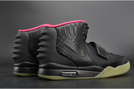 NIKE AIR YEEZY 2 SOLAR RED black mens