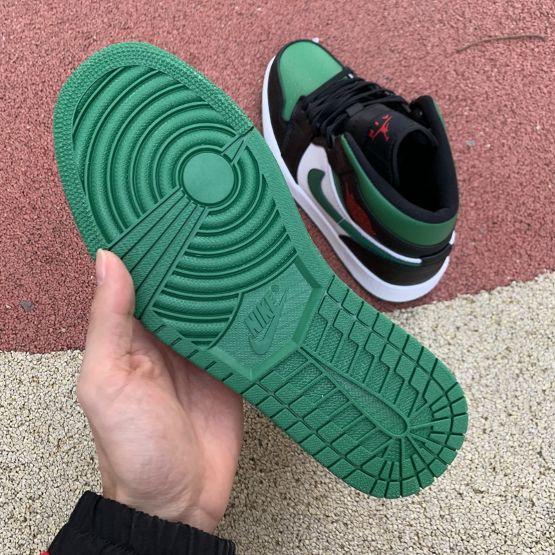 Jordan 1 Mid Green Toe