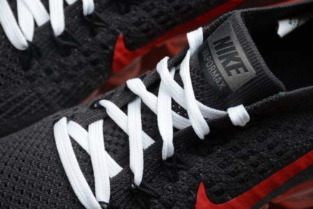 NikeLab Air VaporMax FlyknitBlack/Big Red womens