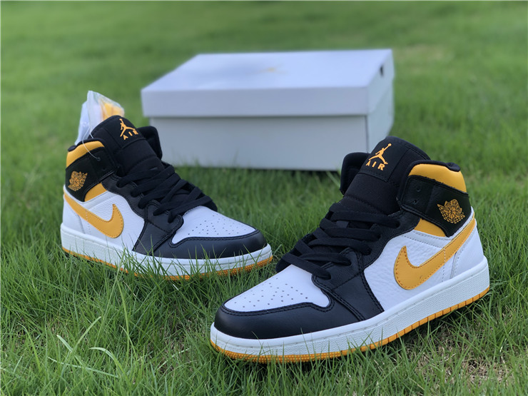 Air Jordan 1 Mid Black Yellow