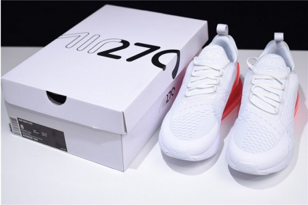 NIKE mens AIR MAX 270 WHITE HOT PUNCH