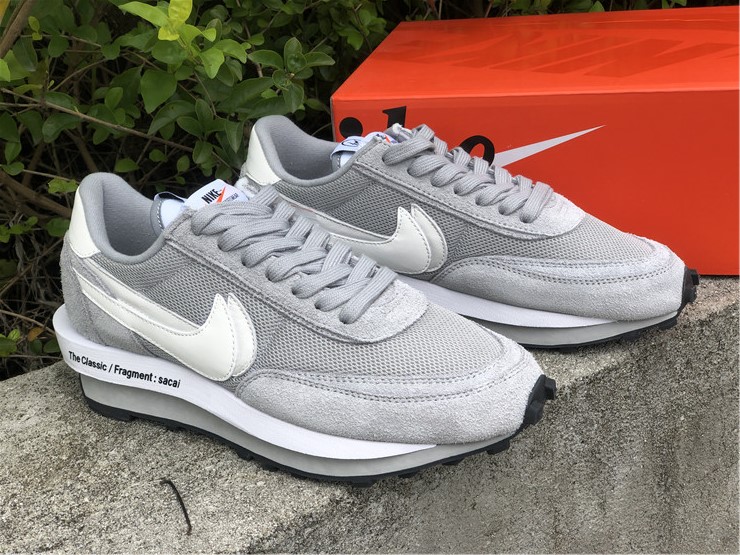 Fragment x Sacai x Nike LD Waffle ''White Grey''