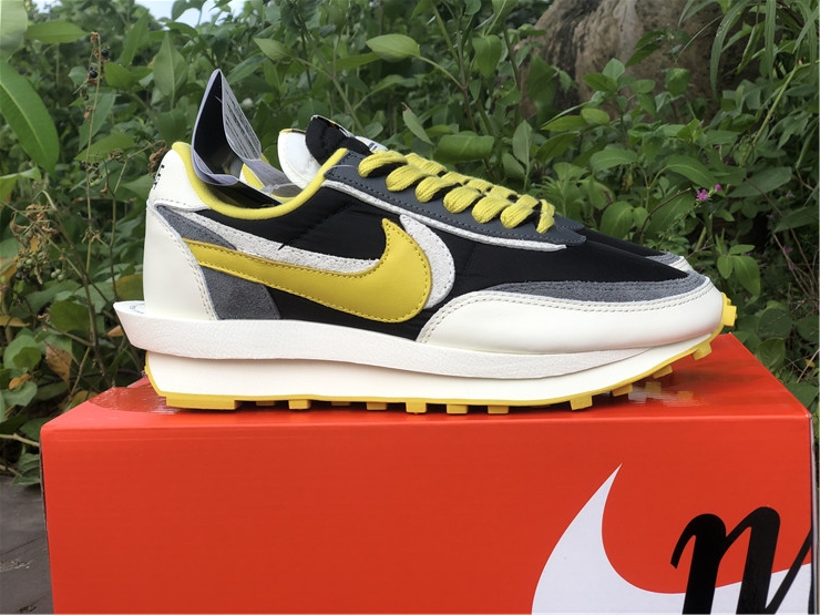 Undercover x Sacai x Nike LD Waffle ''White Yellow''