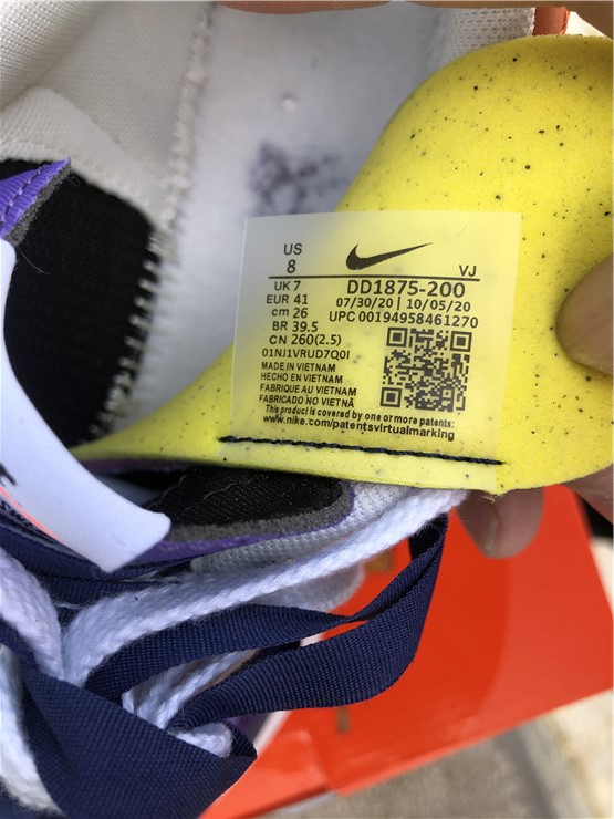 Sacai x Nike VaporWaffle ''Purple Orange''