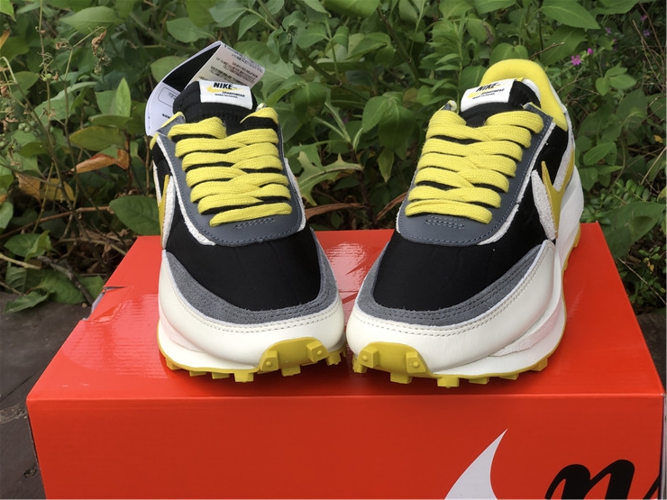 Undercover x Sacai x Nike LD Waffle ''White Yellow''