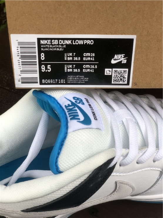Air Jordan 1 SB Dunk Low ''White Black Aurora Blue''