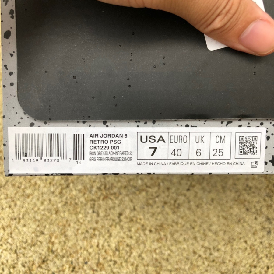 Air Jordan 6 X PSG AJ6 Grand Paris Saint-Germain basketball shoes