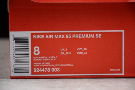 Nike mens Air Max 95 PremiumSE BLACK/GOLD