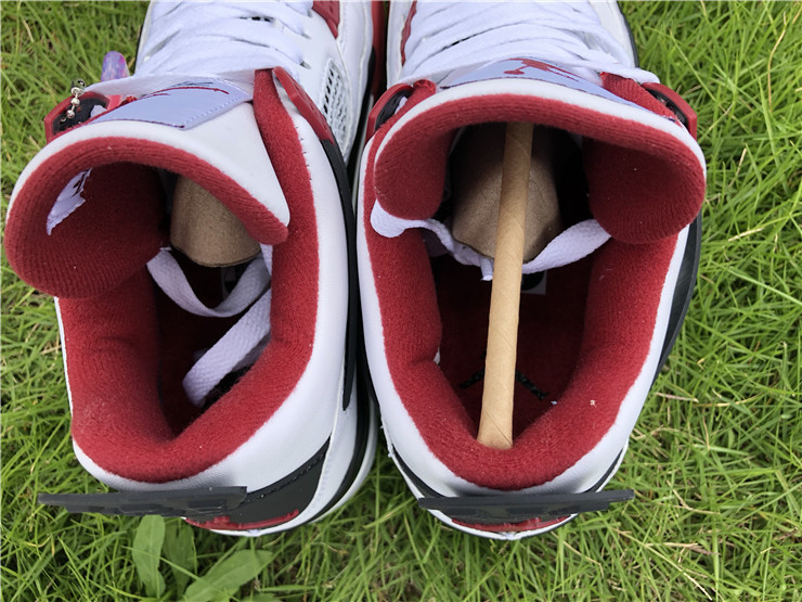 Air Jordan 4 White and Blue Tangerine