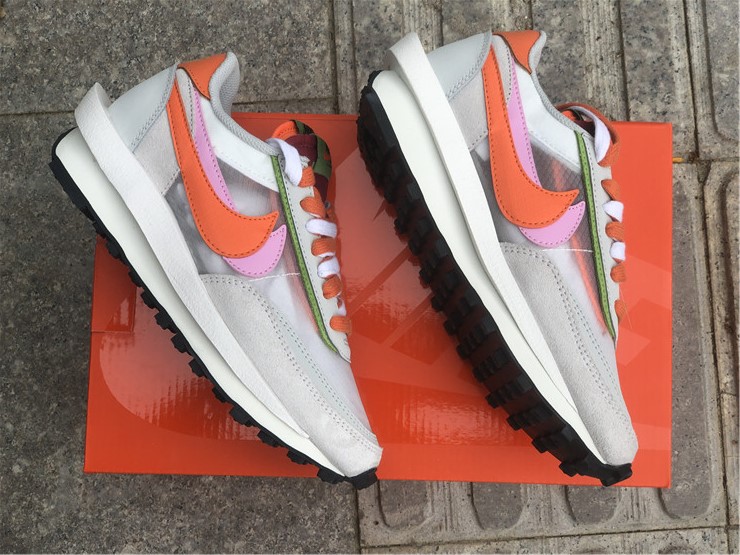 Sacai x Nike LD Waffle ''White Pink''