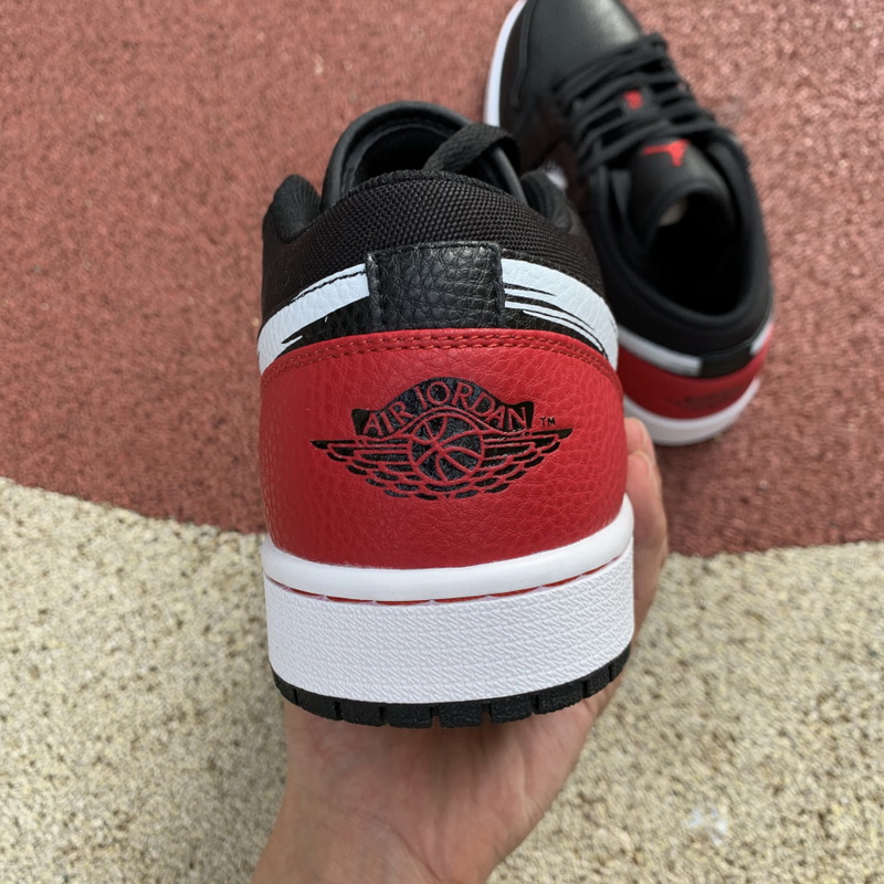Air Jordan 1 Low Brushstroke Swoosh Black
