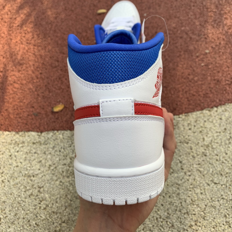 Jordan 1 Mid White Red Royal