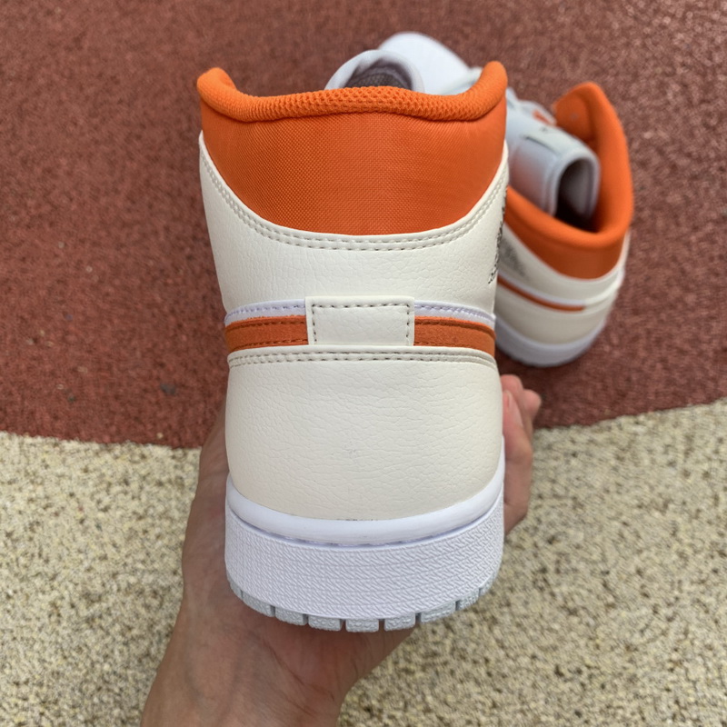 Jordan 1 Mid Starfish Pure Platinum