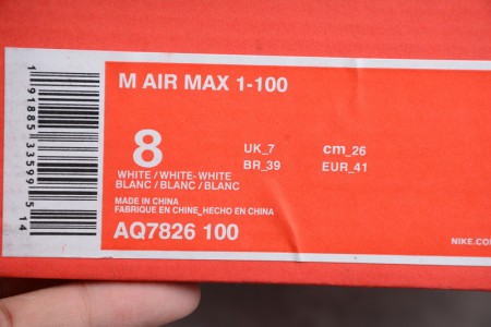 Nike Air Max 1-100 Triple White