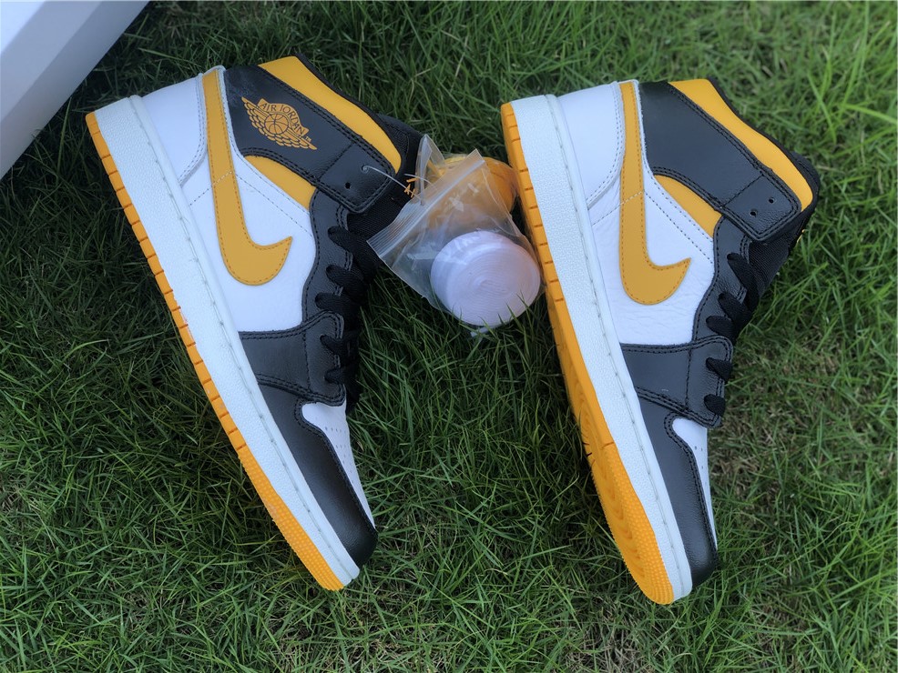 Air Jordan 1 Mid Black Yellow