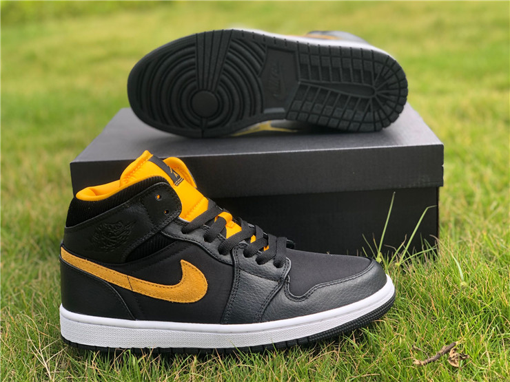 Air Jordan 1 Mid Black Yellow