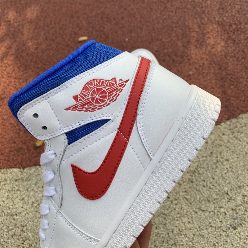 Jordan 1 Mid White Red Royal