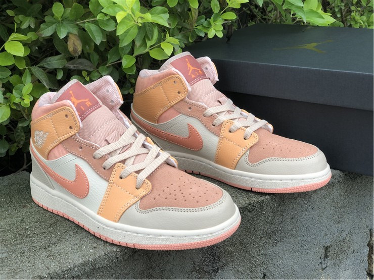 Air Jordan 1 Mid Pink Orange