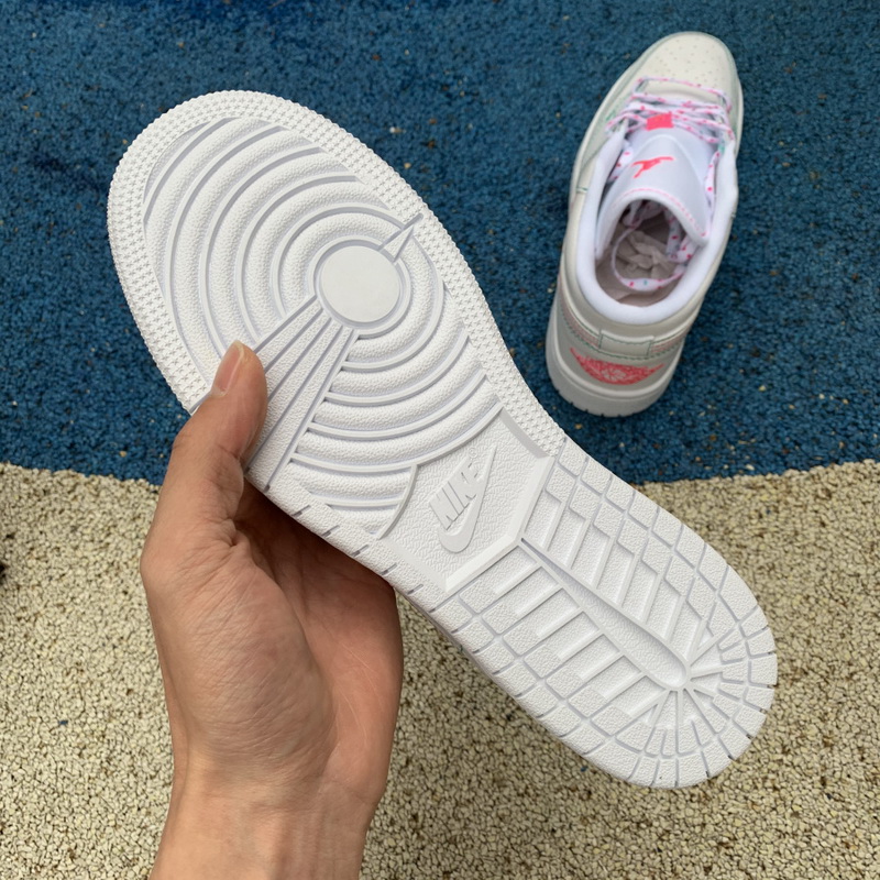 Air Jordan 1 Low White Green Pink