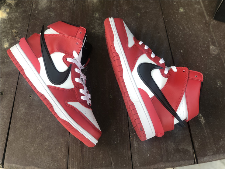Ambush x Nike Dunk High ''White Red''