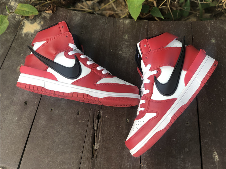 Ambush x Nike Dunk High ''White Red''